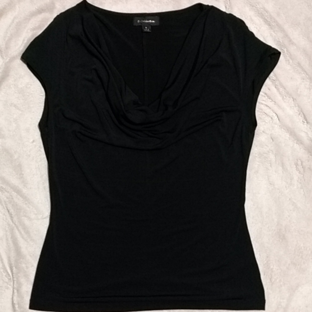 2 for $15  Women's black slouch front blouse